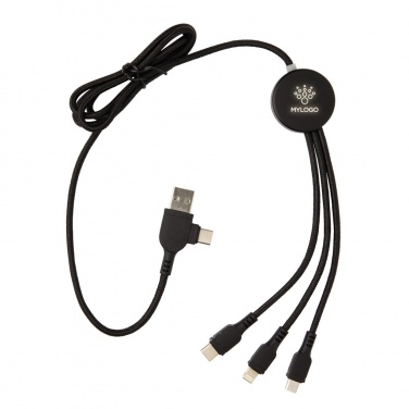 Logo trade advertising products image of: Light up logo 6-in-1 cable