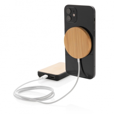 Logotrade promotional item image of: 10W bamboo magnetic wireless charger