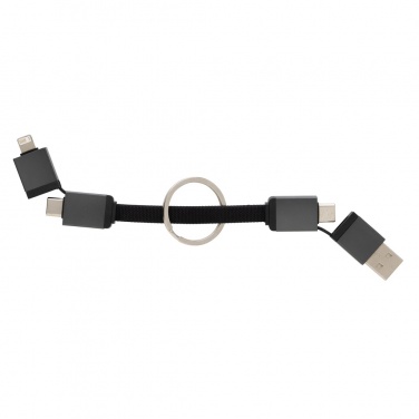 Logo trade promotional items image of: Terra recycled aluminum 4 in 1 60W fast charging cable