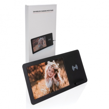 Logo trade business gift photo of: 5W Wireless charger and photo frame