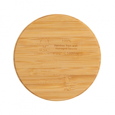 Logotrade promotional items photo of: Bamboo 5W round wireless charger