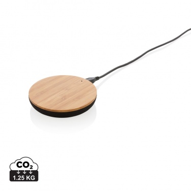 Logo trade promotional merchandise image of: Bamboo X 5W wireless charger