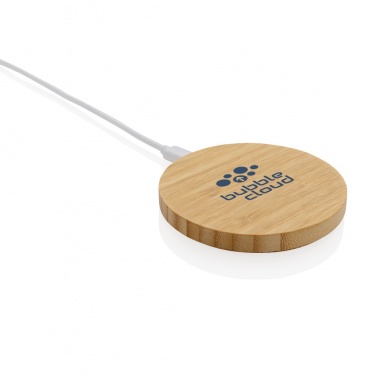 Logotrade business gifts photo of: Bamboo 15W wireless charger
