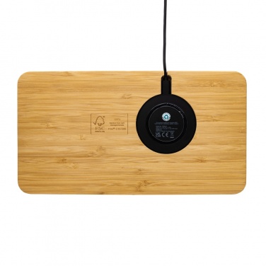 Logotrade business gift image of: Bamboo desk organiser 10W wireless charger