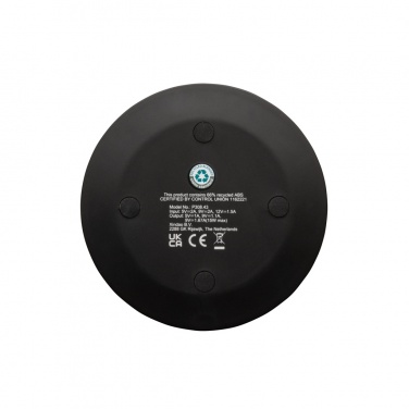 Logotrade promotional items photo of: RCS recycled plastic 15W Wireless fast charger