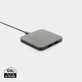 RCS recycled plastic 10W Wireless charger with USB Ports, black