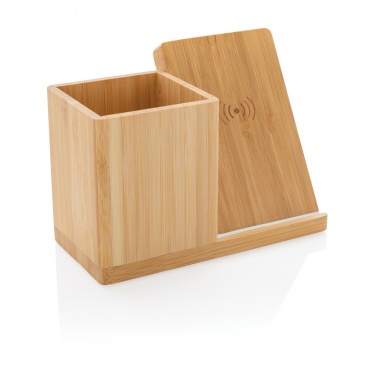 Logotrade corporate gift picture of: Calgary bamboo 10W wireless charger