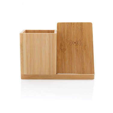 Logotrade advertising product picture of: Calgary bamboo 10W wireless charger