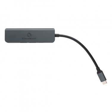 Logotrade promotional merchandise image of: Terra RCS recycled aluminum hub with HDMI input