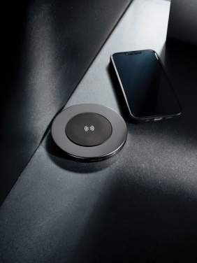 Logo trade promotional gifts picture of: Terra RCS recycled aluminium 10W wireless charger