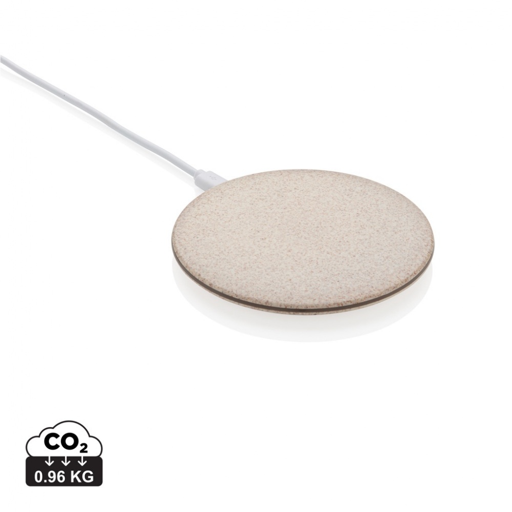 Logotrade promotional gift image of: 5W Wheat straw wireless charger