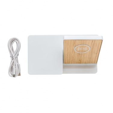 Logo trade promotional merchandise picture of: Ontario 5W wireless charger with speaker