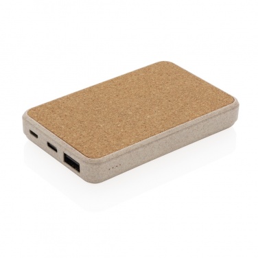 Logotrade advertising products photo of: Cork and Wheat 5.000 mAh pocket powerbank