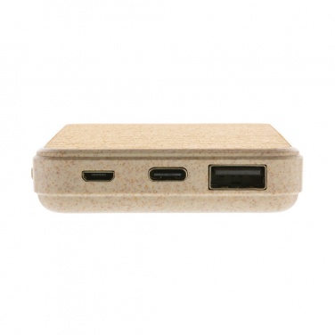 Logo trade advertising products picture of: Cork and Wheat 5.000 mAh pocket powerbank