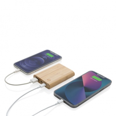 Logotrade promotional gift image of: Bamboo 5.000 mAh powerbank