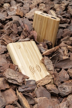 Logo trade promotional merchandise picture of: Bamboo 5.000 mAh powerbank