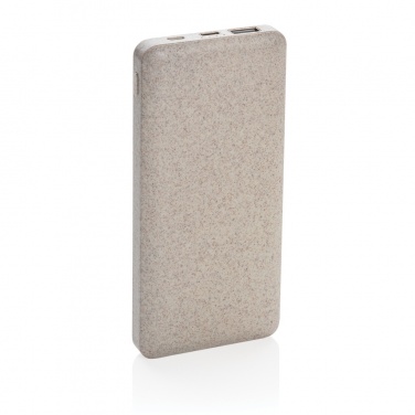 Logo trade promotional giveaway photo of: 10.000 mah wheat straw powerbank