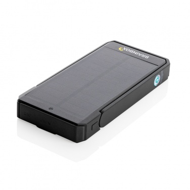 Logo trade advertising product photo of: Skywave RCS recycled plastic solar powerbank 10000 mAh
