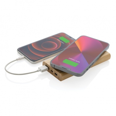 Logotrade promotional gift image of: Bamboo 8.000 mAh 5W wireless powerbank