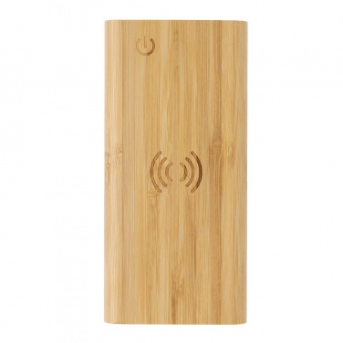 Logotrade promotional product picture of: Bamboo 8.000 mAh 5W wireless powerbank