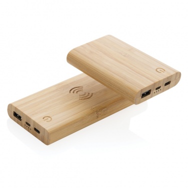 Logotrade advertising products photo of: Bamboo 8.000 mAh 5W wireless powerbank