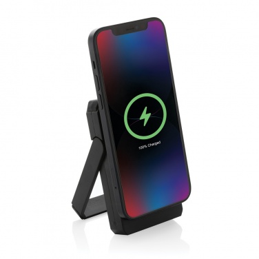 Logo trade promotional gifts picture of: Skywave RCS rplastic solar powerbank 5000 mAh 10W wireless