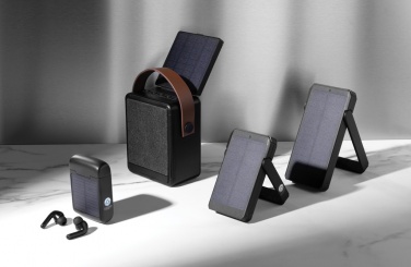 Logotrade promotional item picture of: Skywave RCS rplastic solar powerbank 5000 mAh 10W wireless