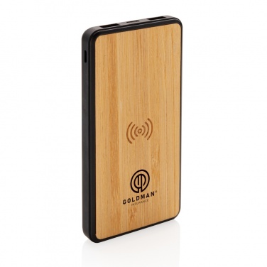 Logotrade promotional item image of: RCS recycled plastic 8000 mAh Wireless Powerbank