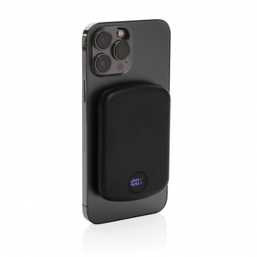 Logo trade promotional merchandise picture of: MagBoost RCS recycled plastic 5000 mah magnetic powerbank