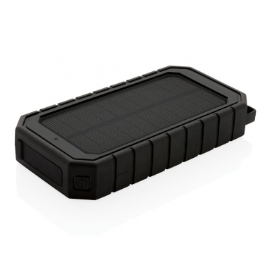 Logotrade promotional product picture of: RCS recycled plastic Solar powerbank with 10W Wireless
