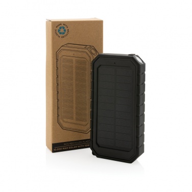 Logotrade corporate gift image of: RCS recycled plastic Solar powerbank with 10W Wireless