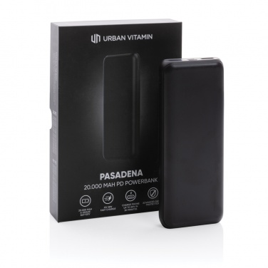 Logo trade business gift photo of: Urban Vitamin Pasadena 20.000 mAh 18W PD powerbank