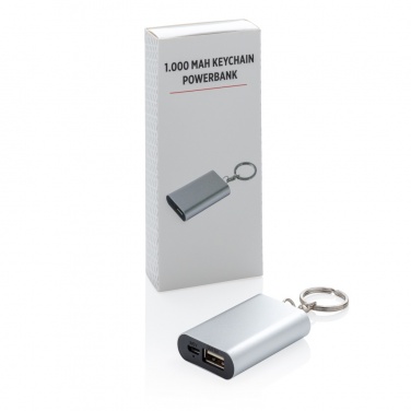 Logo trade promotional merchandise image of: 1.000 mAh keychain powerbank