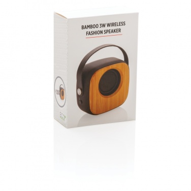 Logotrade corporate gift image of: Bamboo 3W Wireless Fashion Speaker