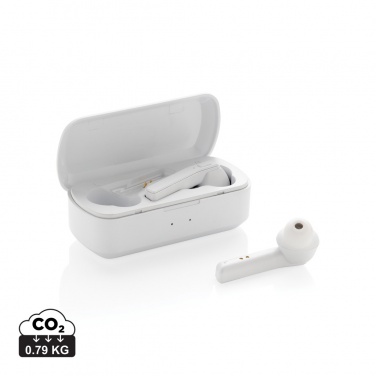 Logo trade promotional gifts image of: Free Flow TWS earbuds in charging case