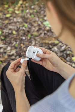 Logo trade promotional gifts image of: TWS earbuds in UV-C sterilising charging case