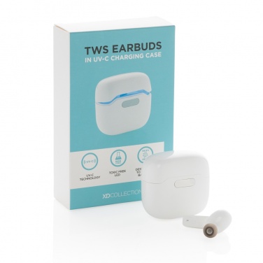 Logotrade promotional giveaways photo of: TWS earbuds in UV-C sterilising charging case