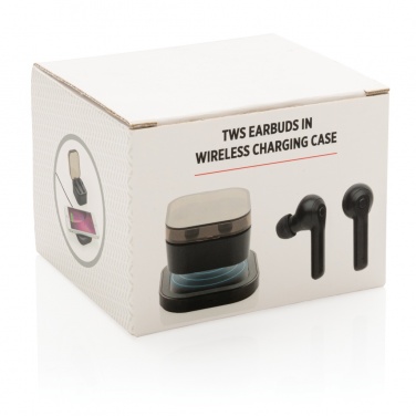 Logotrade business gift image of: TWS earbuds in wireless charging case