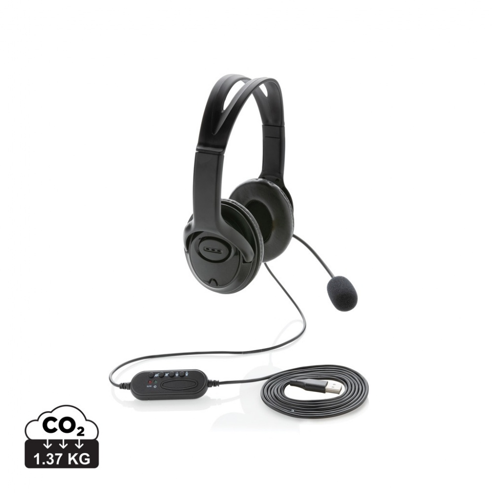 Logo trade promotional gift photo of: Over ear wired work headset