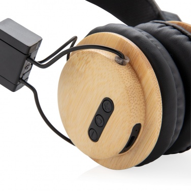 Logotrade promotional merchandise photo of: Bamboo wireless headphone