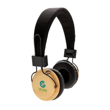 Logotrade business gift image of: Bamboo wireless headphone