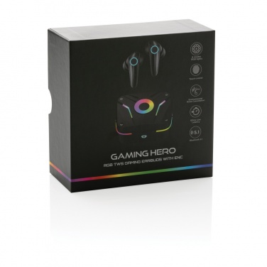 Logo trade promotional gifts picture of: RGB gaming earbuds with ENC