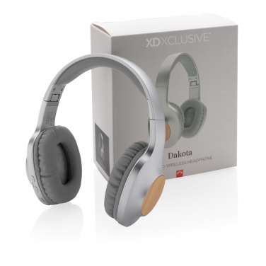 Logotrade promotional gift image of: Dakota Bamboo wireless headphone