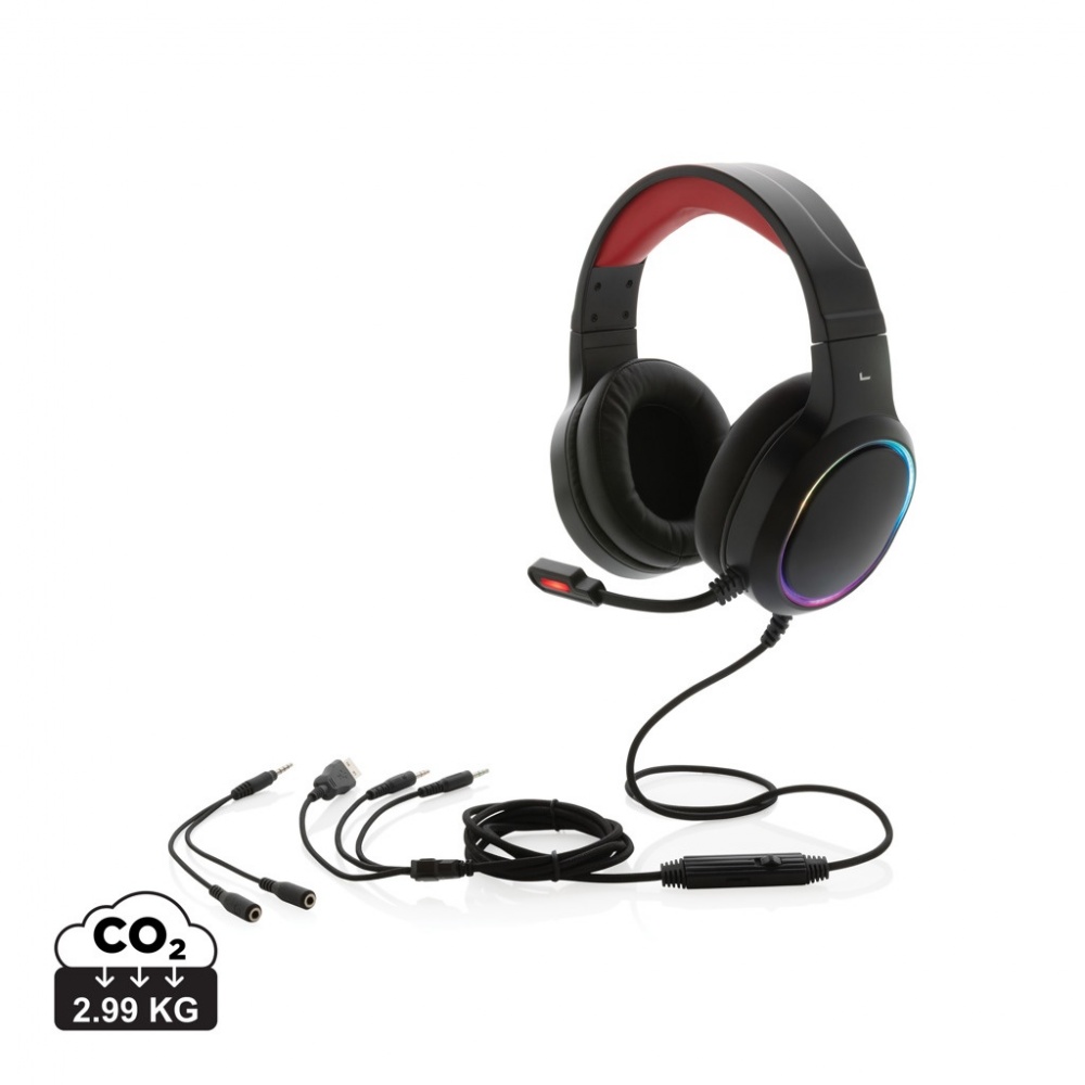 Logo trade corporate gifts picture of: RGB gaming headset