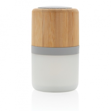 Logo trade corporate gifts picture of: Bamboo colour changing 3W speaker light