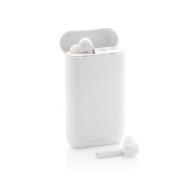 Logo trade promotional items image of: Liberty TWS earbuds with 5.000 mAh powerbank