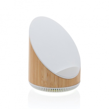 Logotrade advertising product picture of: Ovate bamboo 5W speaker with 15W wireless charger