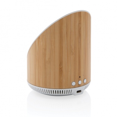 Logotrade corporate gift picture of: Ovate bamboo 5W speaker with 15W wireless charger