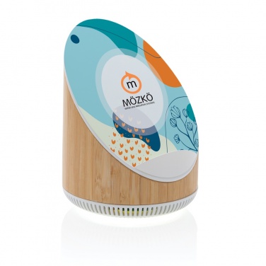 Logotrade advertising product picture of: Ovate bamboo 5W speaker with 15W wireless charger