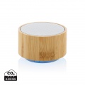 RCS recycled plastic and bamboo 3W wireless speaker, white